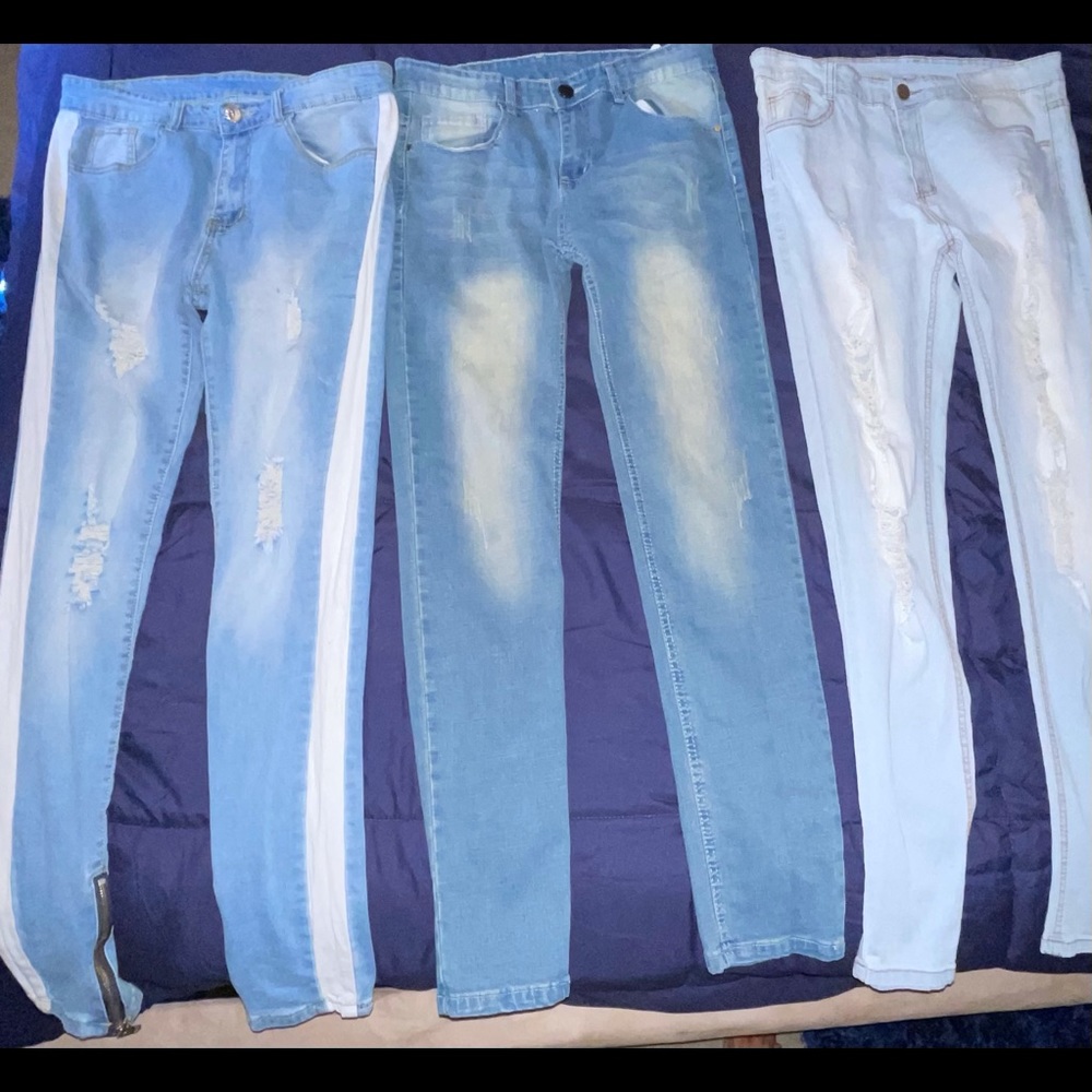 Skinny and Rip Jeans Men Size 30